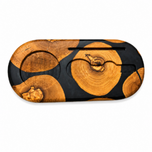 Epoxy Resin Coffee Tray Small Black