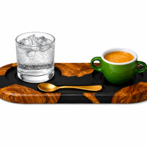 Epoxy Resin Coffee Tray Black