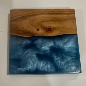 Epoxy Resin Cup Coaster Blue