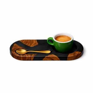 Epoxy Resin Coffee Tray Small Black