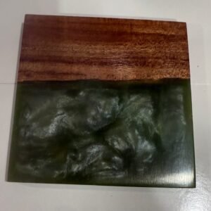 Epoxy Resin Cup Coaster Green