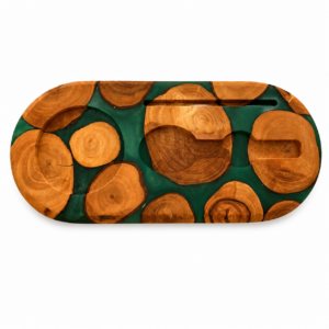 Epoxy Resin Coffee Tray Small Green